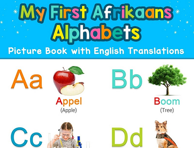 (BOOKS)-My First Afrikaans Alphabets Picture Book with English T app book books branding design download ebook illustration logo ui
