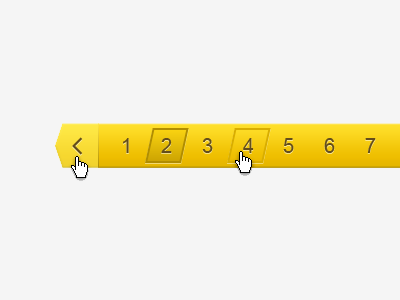 Pagination pages navigation numbers page pagination ui yellow yellow arrow