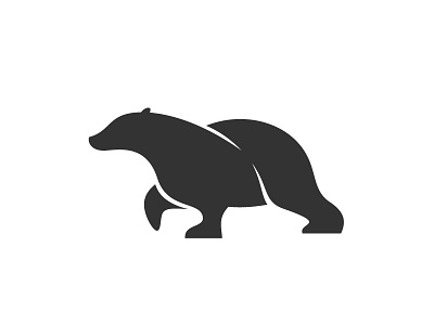 Bear animal logo bear logo minimalistic logo negative space logo