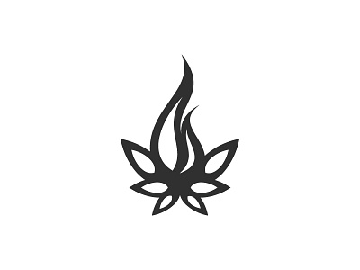 Burn Organics cannabis cannabis leaf cannabis logo fire leaf logo design nature