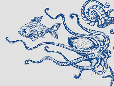 Fine Art Fish design fine art fineart fish nautical octopus