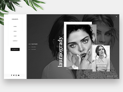 Collect. black and white fashion landing page model