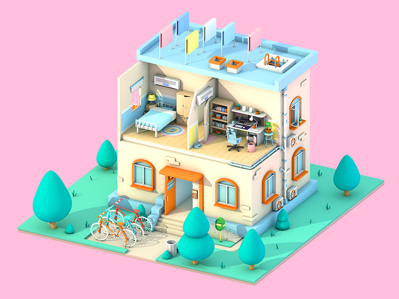 Apartment-Morning by Happy Bird on Dribbble