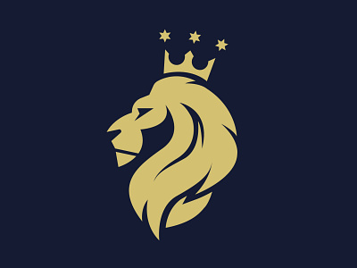 King crown illustration king lion stars vector