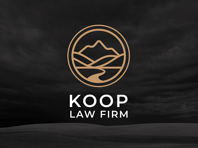 Koop Law Firm Logo flint hills law firm lawyer logo midwest mountain vector