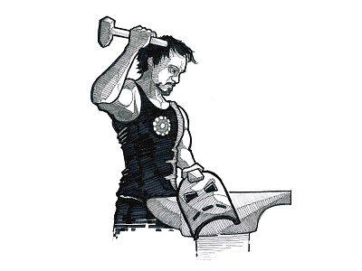 Ironman illustration ink ironman marvel sketch