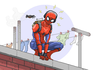 Spidey comic book sketch spider man superhero