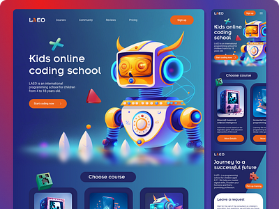 Kids Online Coding School Website by Oleg Karsakov on Dribbble