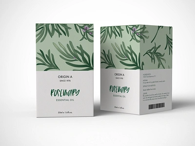 Rosemary Theme Design 3d dn mockup packaging rosemary seamlesspattern