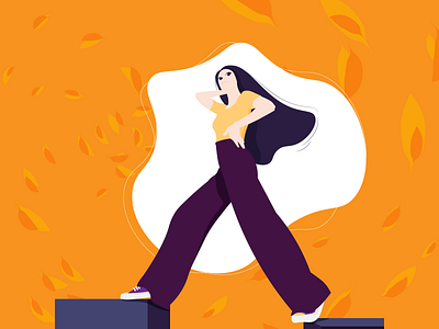 walking ai illustrator simple illustration