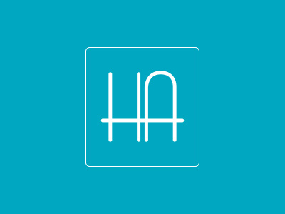 Ha clean design logo typography