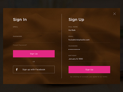 Daily UI Challenge - Sign Up clean design dunkin login ui webdesign