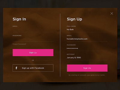 Daily UI Challenge - Sign Up