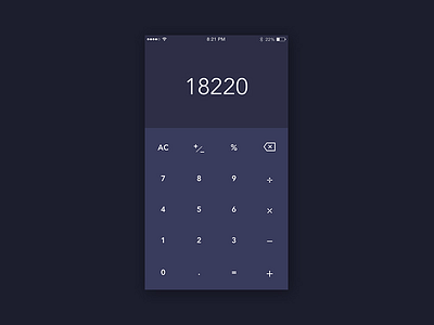 Daily UI Challenge - Calculator app calculator clean design minimalistic numbers ui
