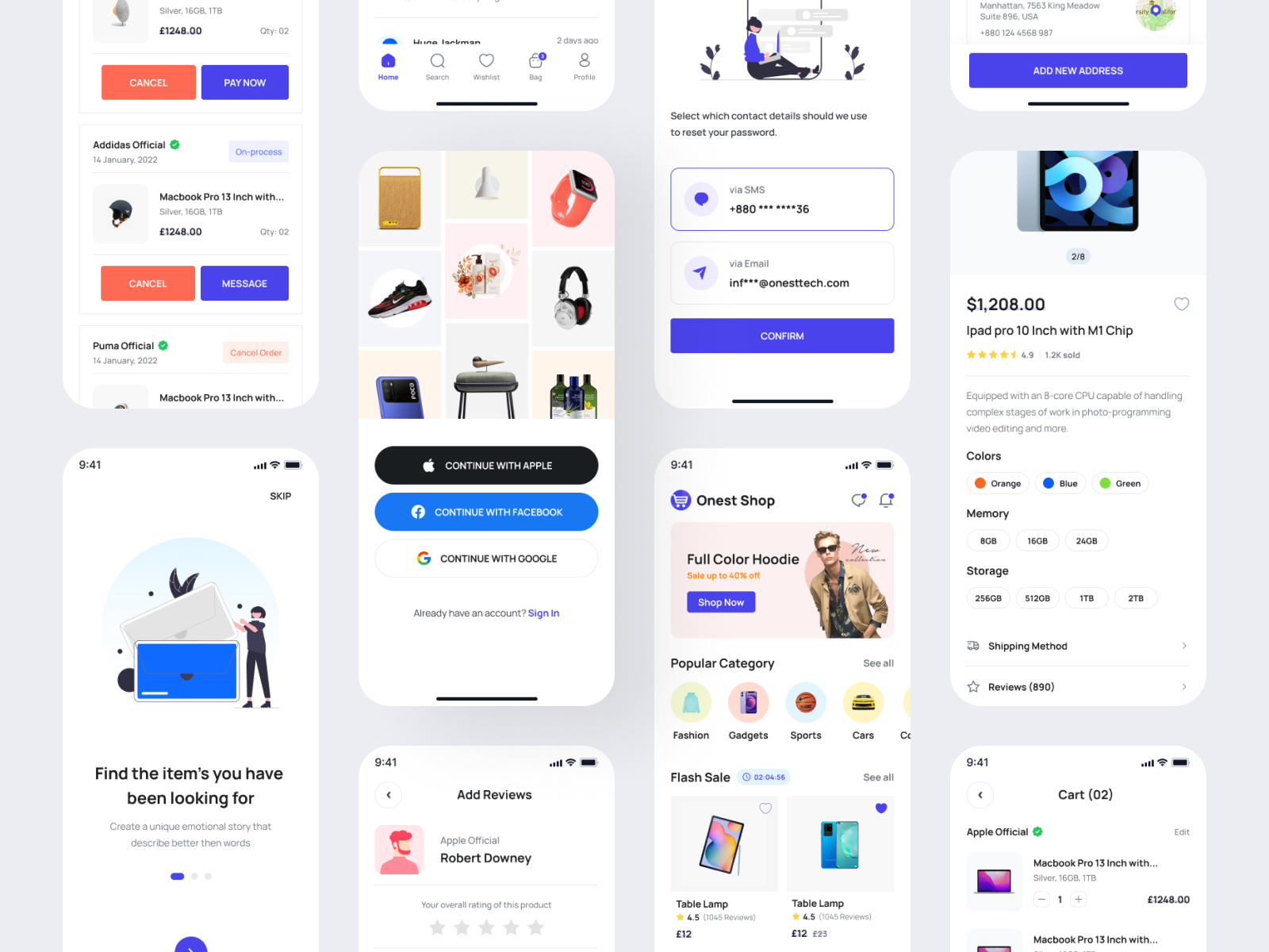 E-commerce App UI by Onest Tech on Dribbble