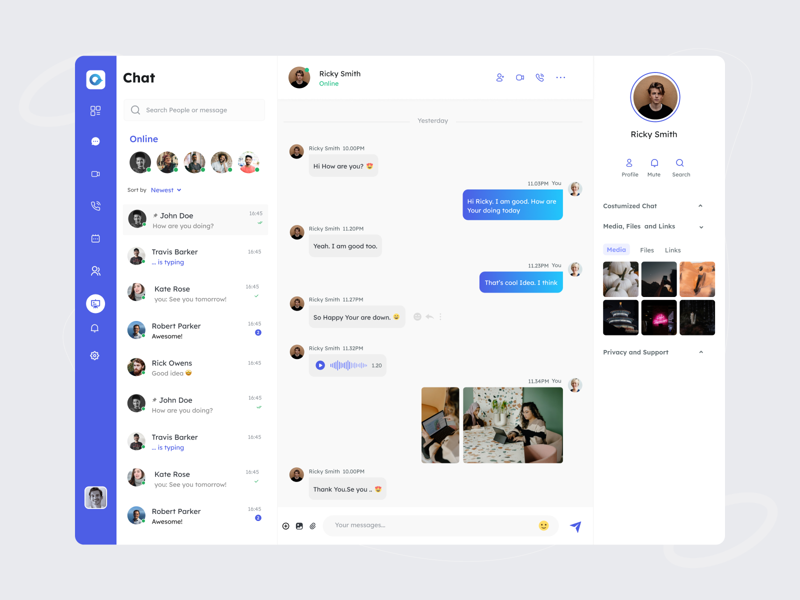 Chat UI Design by Onest Tech on Dribbble