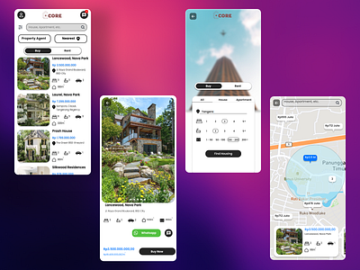 CORE Mobile app app design real estate ui ux