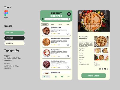 Freshly Dropped Mobile App app design food ui ux