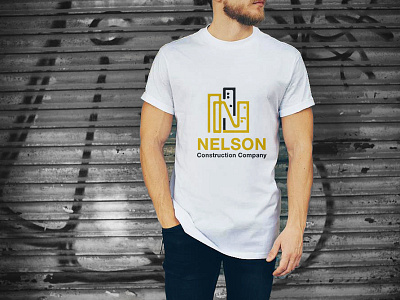 Nelson Construction Company T-shirt Mock-up company construction mock up nelson t shirt