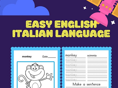 (READ)-Easy English Italian Language Learning Books for Kids to