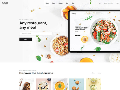 Restaurant web UI Design