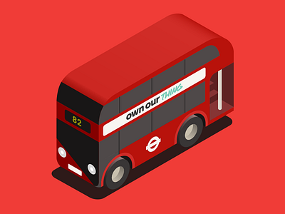 Isometric London Routemaster Bus Illustration bus illustrator isometric isometric illustration london london bus red vehicle