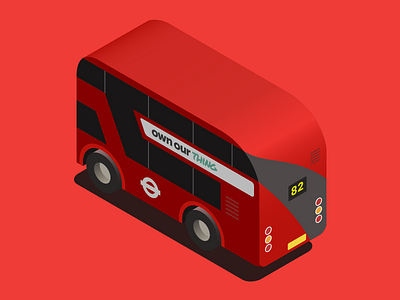 Isometric London Routemaster Bus Illustration bus illustrator isometric isometric illustration london london bus red