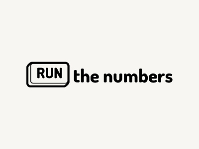 Run The Numbers Logo branding branding design finance branding finance logo logo logo design