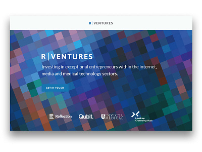 R Ventures Site branding landing page