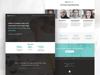 Invicta Medical Site home page landing page medical one page site ui ux