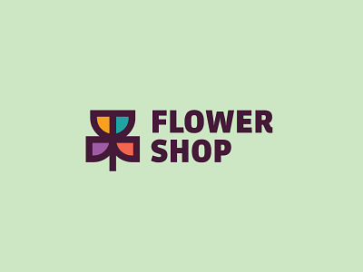 Flower Shop best designer best shots clean design cool colors cool design cool logo creativity full color good design logo design
