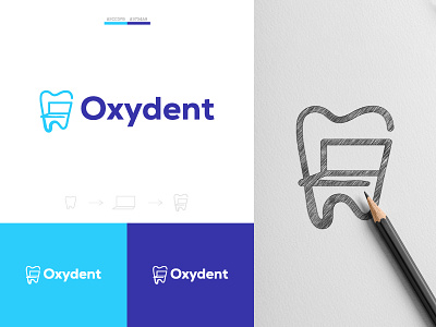Oxydent best designer best shots branding clean design cool design cool logo creativity dental good design logo design platform
