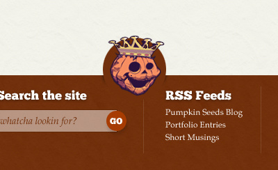 Pumpkin Footer brown footer illustration redesign website