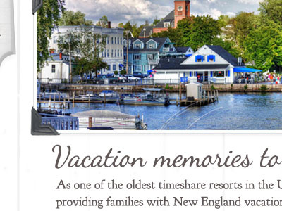 Vacation Memories blue main message website