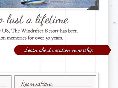 Learn About Vacation Ownership button red website