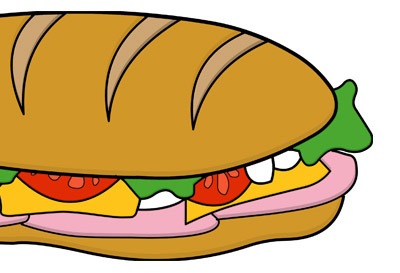 Sandwich Color illustration logo sandwich