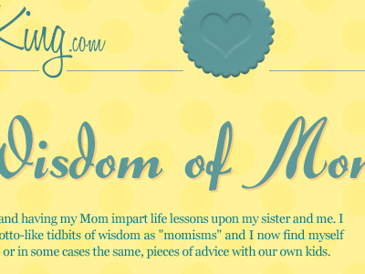 Wisdom Of Mom article blog green mothers day retro website yellow