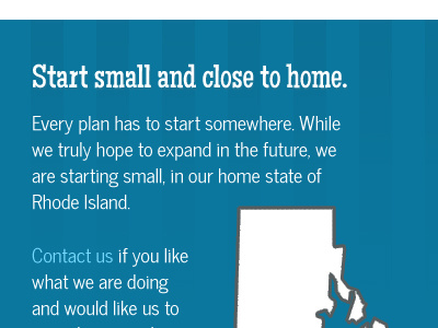 Start Small blue rhode island website