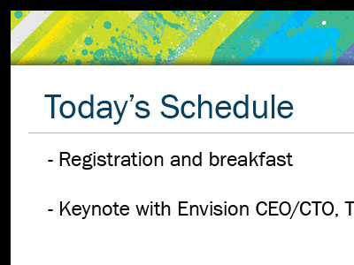 Today's Schedule colorful presentation slides