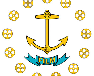 Rhode Island - 48 Hour Film Festival blue illustration logo rhode island yellow