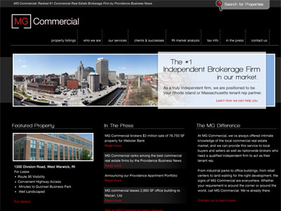 Commercial Black black red website