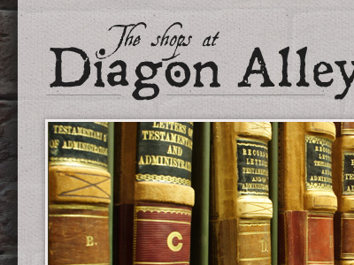 Diagon Alley harry potter logo texture website