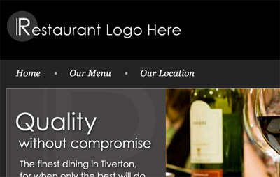 Fancy Restaurant black restaurant template website