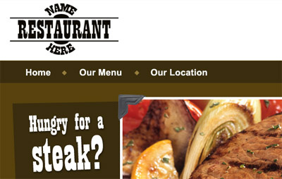 Hungry For A Steak? brown restaurant steak template website