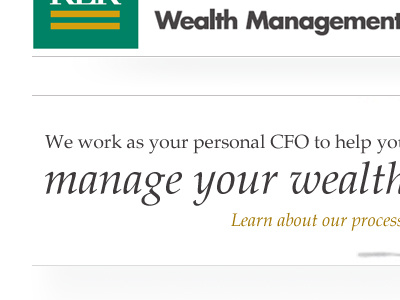 Manage Your Wealth green main message website