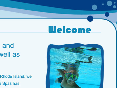 Welcome blue website