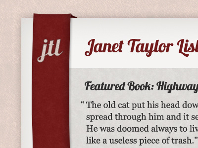 JTL Bookmark illustration logo red texture website