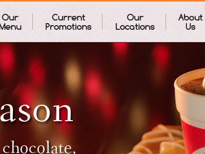 Chocolate billboard navigation website