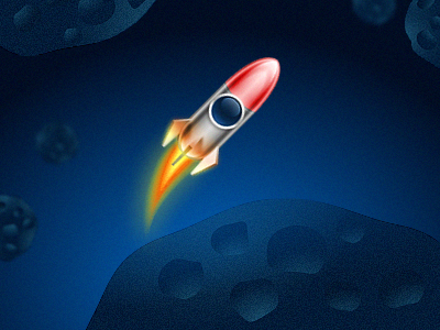 Little rocket gui icon illustration rocket suskey