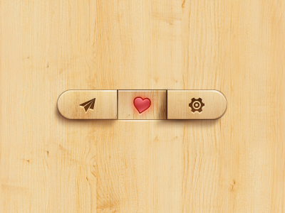 Wooden button